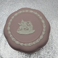 Rare Wedgewood Pink Jasperware Neoclassical Trinket Box picture