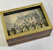Vintage Diorama Shadow Box Boston’s John Hancock House Marching Lead Soldiers picture