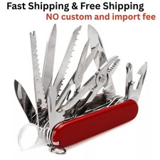 Swiss / Navy Style Pocket Knife Multi Tool Red, Black, Brown picture