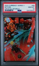 2022 Cardsmiths Currency Crystal Sparkle Bitcoin #60 PSA 10 GEM MT picture