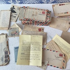 Vintage 1950s Navy Airmail Letters Ephemera Lot USS Piedmont Hawaii Hong Kong picture