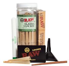 RAW Cones Classic 1 1/4 Size: 100 Pack + Cone Loader Kit picture