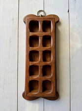 Vintage Wooden Handmade Mini Tiny Trinket Holder Hanging Display With 10 Slots picture