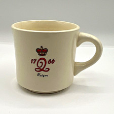 Vintage 1972 White Ceramic Mug Annual Dinner Dance Printed Decorated Handle picture
