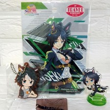 Umamusume Fuji Kiseki Movie Sticker Acrylic Stand Mascot Keychain Set of 3 -Used picture
