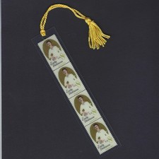 Poet Emily Dickinson - Vintage Set of 4 Stamps Bookmark Unique L@@K picture