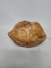 Hand Carved Wooden Bowl From Wood Found in the Regions of China 8.5x4.5 Vintage. picture