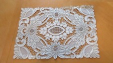 Elegant Vintage Madeira Cutwork Embroidered Fabric Placemat 18