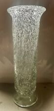 Vintage Fluted Glass Vase With Infused Bubbles picture