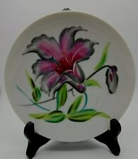 Plate hand painted DAYLILY Vintage 7