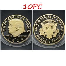 10pc 2024 President Donald Trump EAGLE Commemorative Coin Save America Again picture