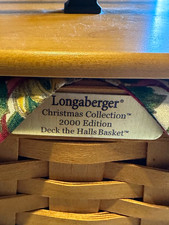 Longaberger Christmas Collection 2000 Deck the Halls Small Basket Handle picture