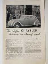 1934 Chrysler Airflow Print Ad Eight Imperial Town Sedan Brougham picture