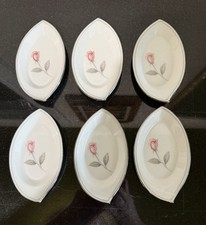Noritake Fine China Japan Rosemarie Pattern Set Of 6 Dipping Bowls/Butter Pat 5” picture