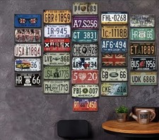 Pack of 10 Craft Condition License Plates Art Projects LOT TAGS (RANDOM PLATES) picture