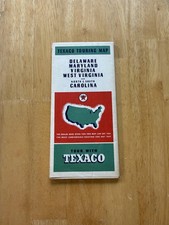 Vintage 1951 Texaco Delaware MD VA WV NC SC Touring Road Map Gas Oil USA picture