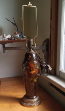 ANTIQUE EARLY 1900 ROOKWOOD ART POTTERY TABLE LAMP GREAT WORKING CONDITION picture