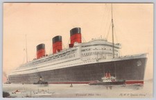 1937 Cunard White Star RMS Queen Mary Abstract of Log Atlantic Crossing Card picture