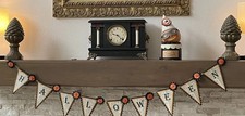 Vintage 2006 Nicol Sayre Halloween Treats Box +Halloween Pennant Banner Folk Art picture
