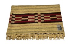 RARE Early Manatunga Travel Rug Blanket by Roslyn New Zealand. Tukutuku Pattern. picture
