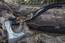EDC Dragon Axe Hand Made carbon steel Blade Viking / Tomahawk Axe W/L/S HB-745 picture