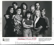 1990 Press Photo Gabrielle Carteris, Brian Green & cast of Beverly Hills, 90210 picture