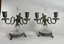European Pair Of 3 Arm Candelabra Marked with P Logo and D6147 picture