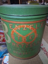 Benzel’s Butter Bretzels Snack Vintage Advertising Tin - Altoona, PA picture