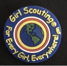 Vintage GIRL SCOUT PIN-GIRL SCOUTING FOR EVERY GIRL, EVERYWHERE picture