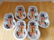  6  Vintage Wilton Mini Singles Cake Pan Snowman 2105-1125 Instructions Included picture
