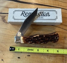 Remington USA R1306 Silver Bullet Lockback Vintage Pocket Knife 1990 picture