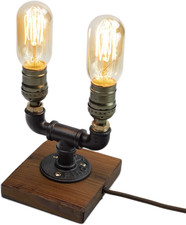 Steampunk Lamp with Dimmer, Dimmable Loft Style Industrial Vintage Antique Style picture