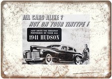 1941 Hudson Vintage Automobile Ad Retro Look Metal Sign AM9096 picture