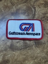 Rare 80s Gulfstream Aircraft Aerospace Plane PATCH Vtg Iron On Logo 3” Airline picture