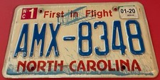 2020 North Carolina License Plate AMX 8348 AMC AMX GT 1968 1969 1970 picture