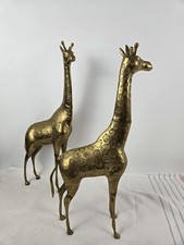 Pair Of Brass Giraffe Statues picture