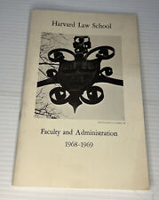 VINTAGE BOOKLET HARVARD LAW SCHOOL FACULTY AND ADMINISTRATION 1968-1969 picture