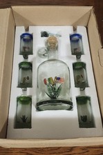 Rare Hipolito Gutierrez Cinco de Mayo Portland Tequila Decanter Glasses Tonala  picture