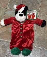 Vintage 1999 GMA Dog Stocking Puppy Pajama Pocket Bag Plush Stuffed Animal picture