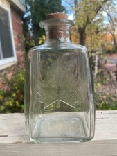 Vintage John Macnaughton Liquor Decanter Bottle Canada Whiskey Maple Leaf 7 5 picture