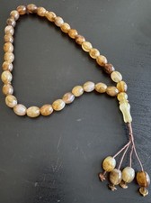 Resin Prayer Beads Misbaha , Tasbih, Subha, Rosary, 33 Beads, Honey Amber color picture