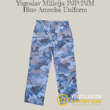 Yugoslavia/Serbia/Bosnia/Balkan Police PJP Blue Ameoba Field Pants picture