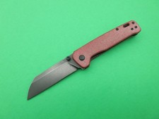 QSP Penguin V2 Red Micarta D2 Liner Lock Folding Pocket Knife picture