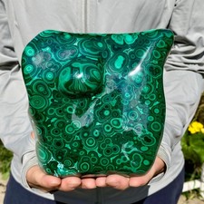 6.68LB Natural Polished Malachite Mineral freeform specimen Reiki Stone picture