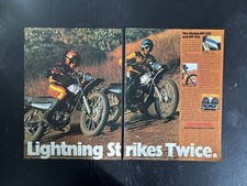 1974 Honda MT-250 MT-125 Elsinore Vintage 2-Page Ad Lightning Strikes Twice picture