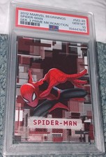 2012 UD MARVEL BEGINNINGS SERIES 3 PRIME MICROMOTION #M3-45 SPIDER-MAN PSA 10 picture