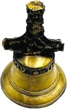 Whydah Pirate Ship Bell – Antique Gold Brass Replica, 2.7