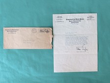 Clair Engle 1949 Signed Letter Congressman USS Midway picture