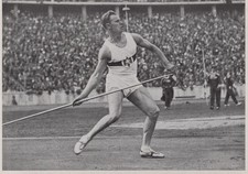 1936 Olympia Berlin Gerhard Stock Javelin Collector Card Hoffmann Band II #54 picture