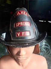 Fire Dept Black Firefighter Helmet w/ Front Shield picture